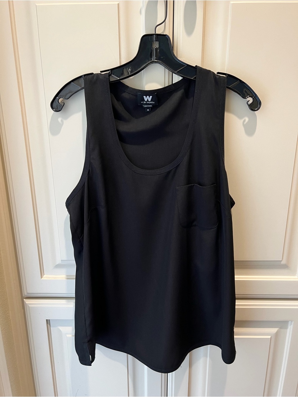 W by Worth Black Scoop Pocket Tank Top